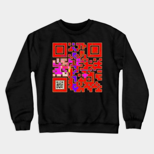 Eternal QR Code Crewneck Sweatshirt by crunchysqueak